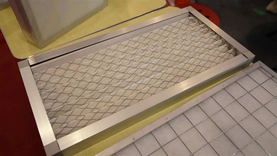 Panel tersuai dilipat pra 20*20*1 24*24*1 bingkai aluminium penapis logam boleh dibasuh udara