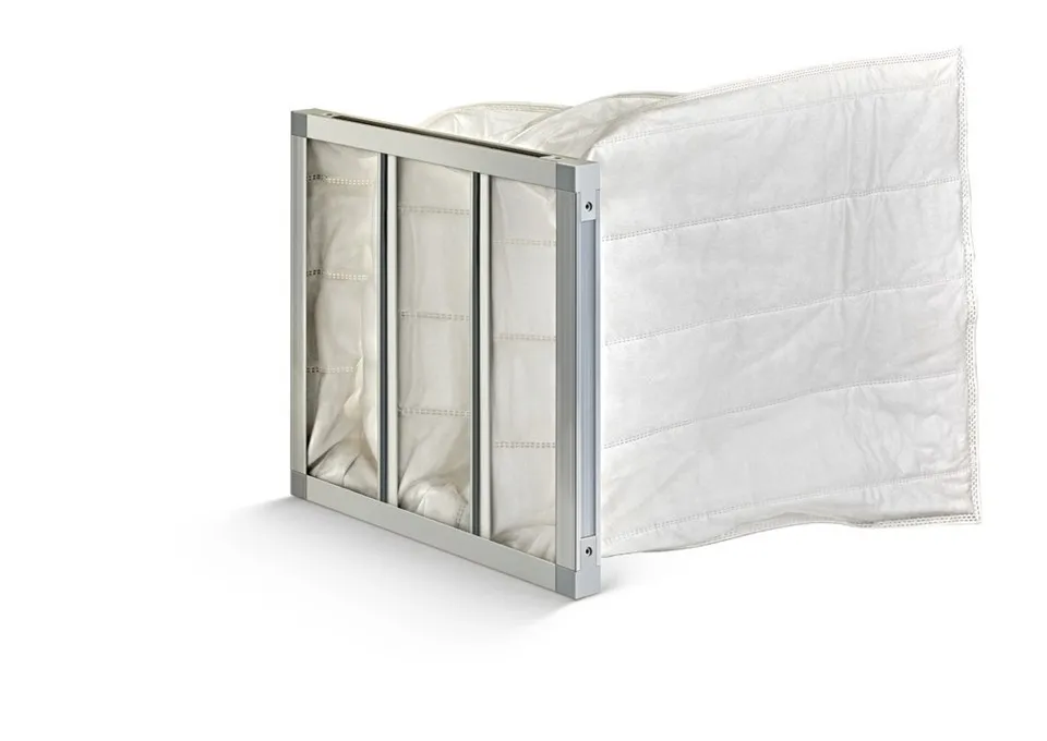 Penapis Jenis Beg HDC5/6 Bilik Bersih Sistem Pengudaraan Tengah Dan Sistem Penyaman Udara Penapis Kecekapan Sederhana